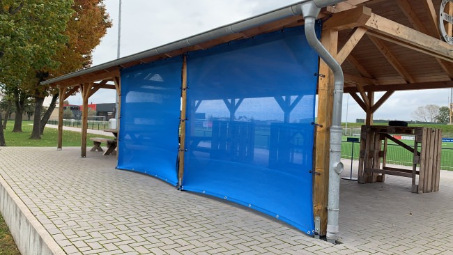 Kundenfoto von Windschutznetz nach Maß für Heim, Garten und Sport 