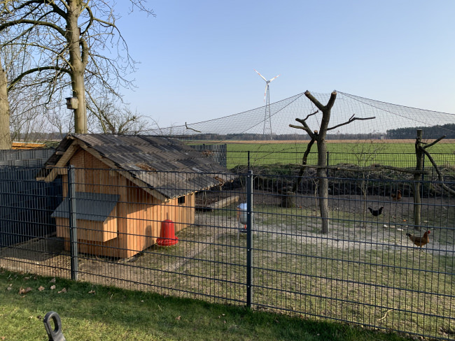 Kundenfoto von Greifvogel-Schutznetz für Hühnergehege nach Maß 
