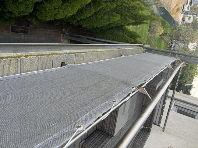 Kundenfoto von Windschutznetz nach Maß für Heim, Garten und Sport 