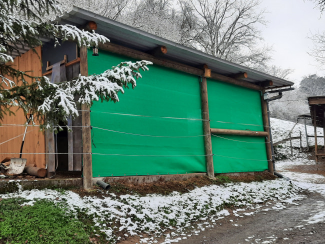 Kundenfoto von Windschutznetz nach Maß für Heim, Garten und Sport 