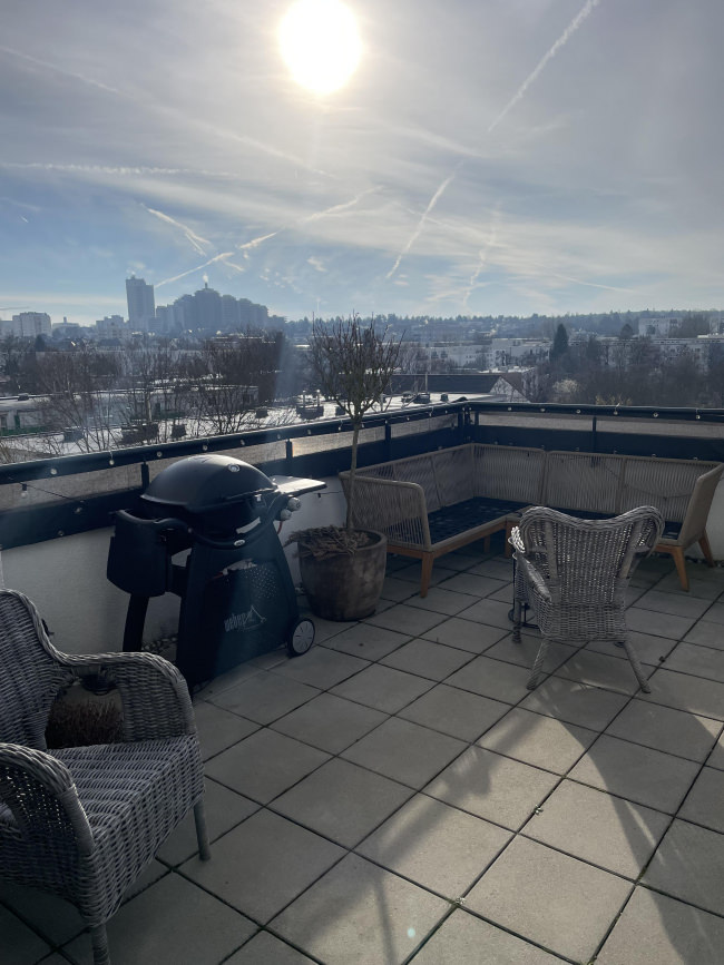 Kundenfoto von Gewebeplane mit 90% Schattierwert nach Maß 