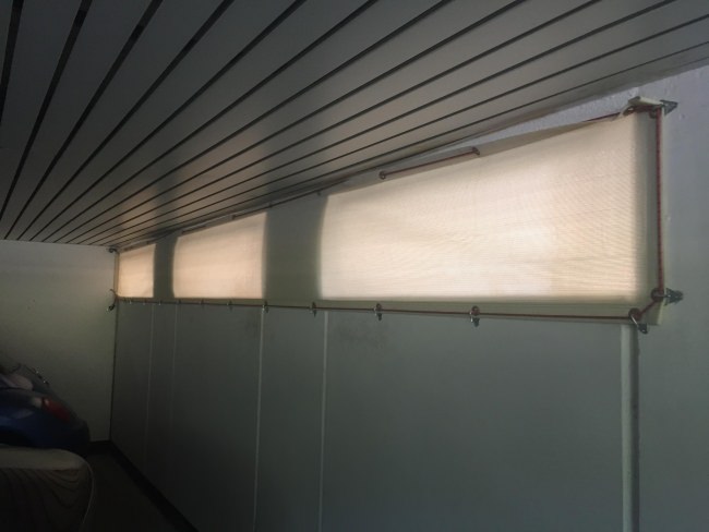 Kundenfoto von Gewebeplane mit 90% Schattierwert nach Maß 