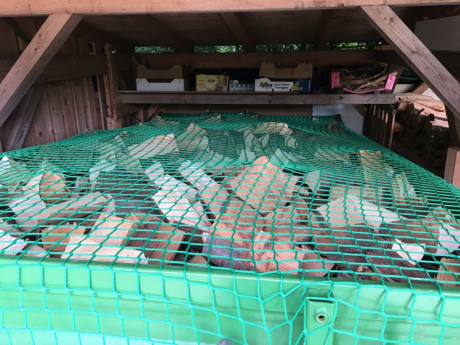 Kundenfoto von Container-Abdecknetz 3,00 x 5,00 m, blau oder grün 