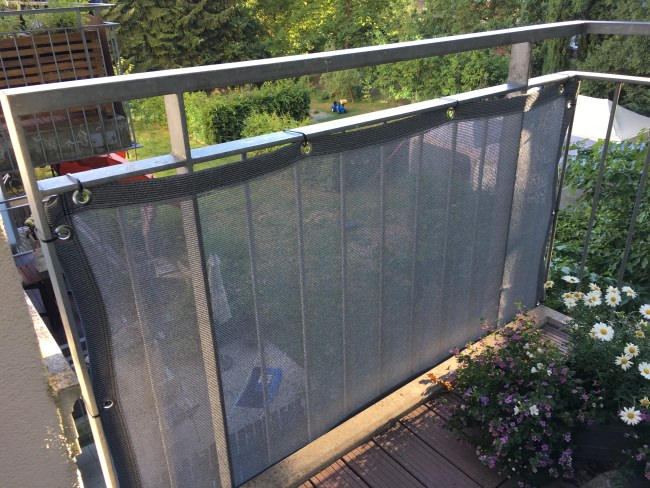 Kundenfoto von Windschutznetz nach Maß für Heim, Garten und Sport 