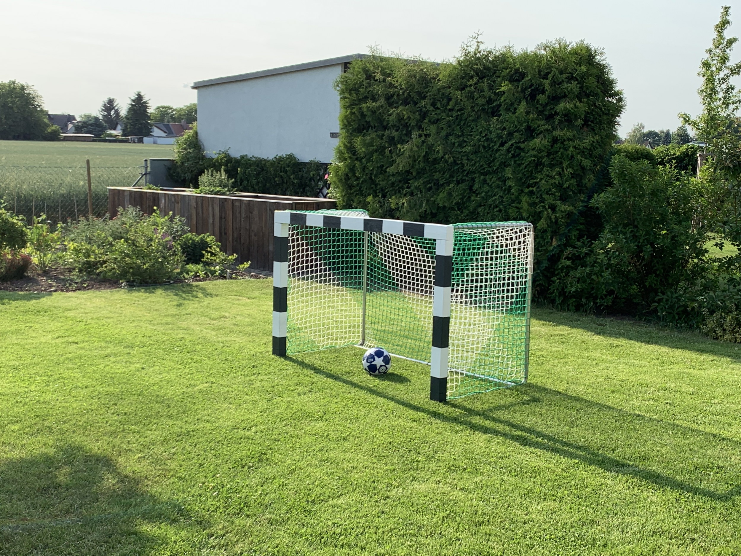Stadium Soccer Goal Nets - Pair [11x Striped & Colored Options]