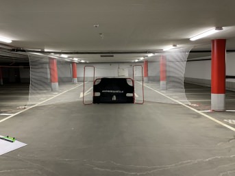 Ballfangnetz fr Eishockey per m (nach Ma), wei | Schutznetze24